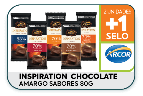 Inspiration Chocolate Amargo Sabores 80g
